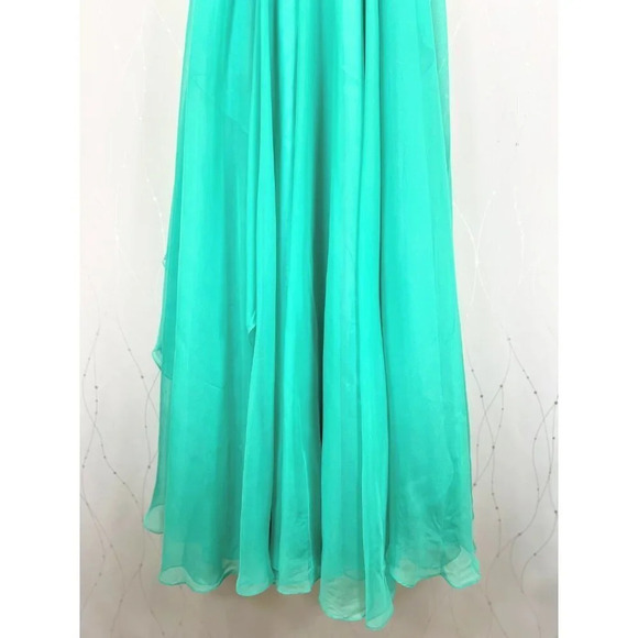 NWT Sherri Hill Seafoam Green 9728 Cutout Formal Gown $378 - Picture 5 of 13
